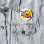 BADGE ROND 5 CM XC DEVISE DURE (PAYS CROISÉ) (En situation)