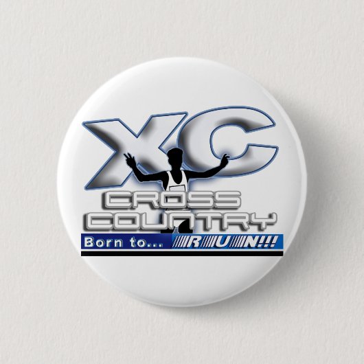 BADGE ROND 5 CM XC - PAYS CROISÉ - SOUTENU POUR COURIR ! (Devant)