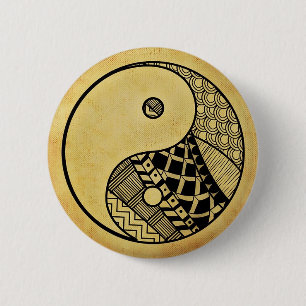 Badge Rond 5 Cm Xian de Yin yang
