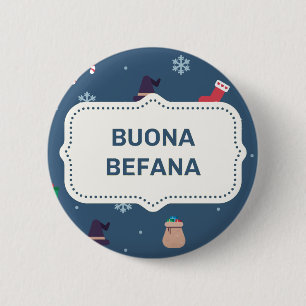 Badge Rond 5 Cm xmas buona Befana