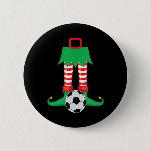 Badge Rond 5 Cm Xmas Matching Soccer Elf Pajama Christmas Team S T (Devant)