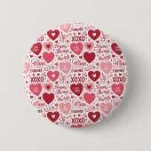 Badge Rond 5 Cm XOXO & Always Be Mine Pink Red (Devant)