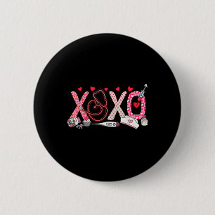 Badge Rond 5 Cm Xoxo Xo Xo Infirmière Saint-Valentin Hommes Femmes