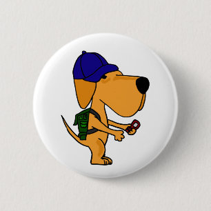 Badge Rond 5 Cm XX chien jaune de Labrador de nouveau à la bande