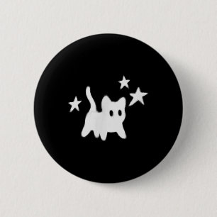 Badge Rond 5 Cm Y2k 90s Scary Tomcat Chat est effrayé sous étoile
