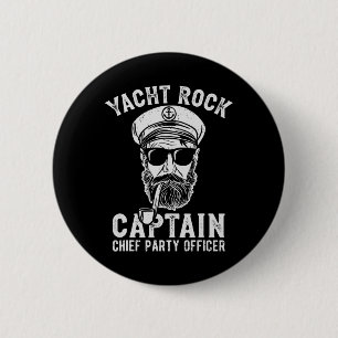 Badge Rond 5 Cm Yacht Rock Capitaine Pontoon Boat Party Sailor Boa