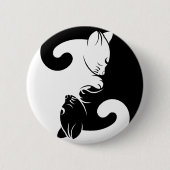 Badge Rond 5 Cm Yang de yin de chats (Devant)