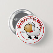Badge Rond 5 Cm Year of the Sheep (Devant & derrière)