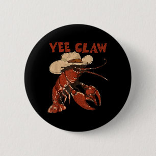 Badge Rond 5 Cm Yee Claw Drôle Vintage Ébullition d'écrevisses Caj