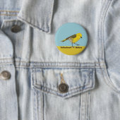 Badge Rond 5 Cm Yellowhead Mohua (En situation)