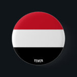 Badge Rond 5 Cm Yémen Drapeau charmant patriotique<br><div class="desc">Yemen Flag Charming Patriotic Button with the Yemen flag printed all over the button. Country name is subtly integrated in the design on the bottom. Texte is fully customizable using "Customize it!" feature. This beautiful Yemen Button is the stylish venin d'occasion. © 2021 CoutriesOfTheWorld</div>