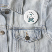 Badge Rond 5 Cm Yeti contrarié (En situation)