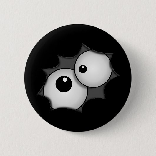 Badge Rond 5 Cm Yeux fous de bande dessinée (Devant)