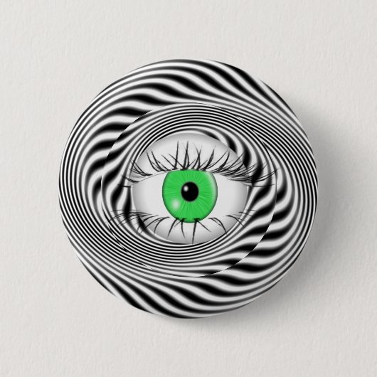 BADGE ROND 5 CM YEUX HYPNOTIQUE - HYPNOTISTE (Devant)