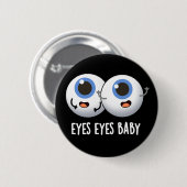 Badge Rond 5 Cm Yeux Yeux Bébé Funny Ice Eyeballs Pun (Devant & derrière)