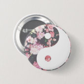 Badge Rond 5 Cm Yin floral Yang (Devant & derrière)