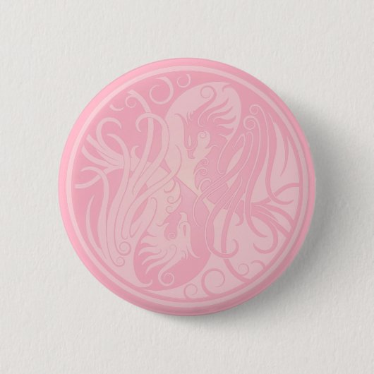 Badge Rond 5 Cm Yin rose Yang Phoenix (Devant)