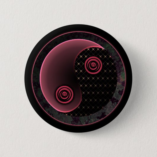 Badge Rond 5 Cm Yin Yang (Devant)