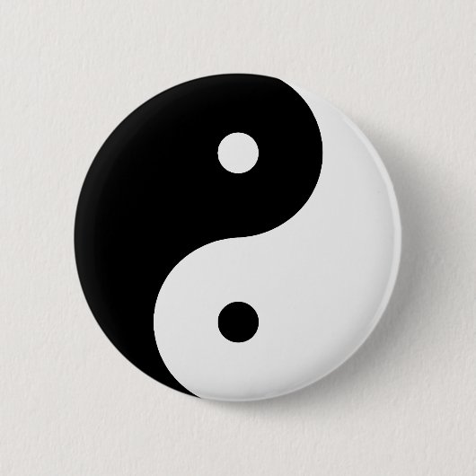 Badge Rond 5 Cm Yin Yang (Devant)