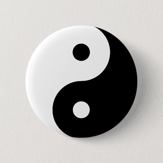 Badge Rond 5 Cm Yin Yang (Devant)