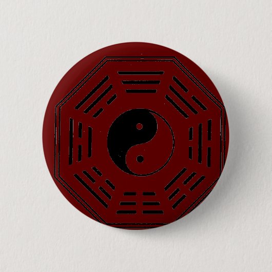 Badge Rond 5 Cm yin-Yang je-ching (Devant)
