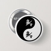 Badge Rond 5 Cm Yin Yang Kendo (Devant & derrière)