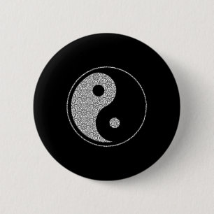 Badge Rond 5 Cm Yin Yang Tai Chi, Qi Gong, Yoga, Wushu, Arts Marti