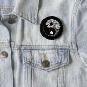 Badge Rond 5 Cm Yin Yang Tree (En situation)