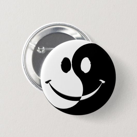 Badge Rond 5 Cm Ying/Yang (Devant & derrière)