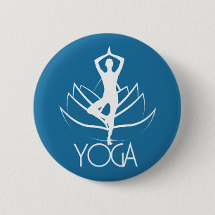 Badge Rond 5 Cm Yoga