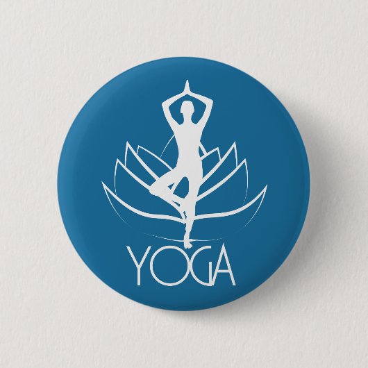 Badge Rond 5 Cm Yoga (Devant)
