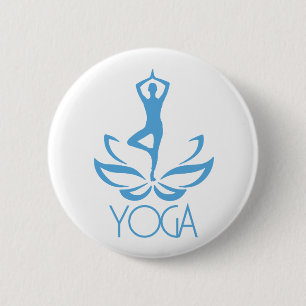Badge Rond 5 Cm Yoga