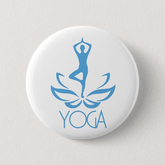 Badge Rond 5 Cm Yoga (Devant)