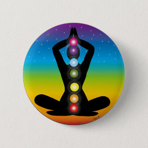 Badge Rond 5 Cm Yoga