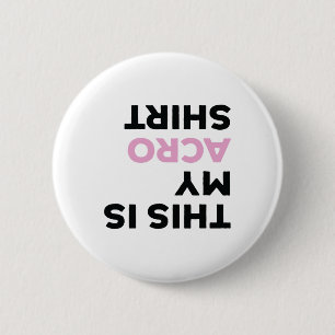 Badge Rond 5 Cm Yoga Acro Drôle Rétro Gymnastique C'est Mon Acroti