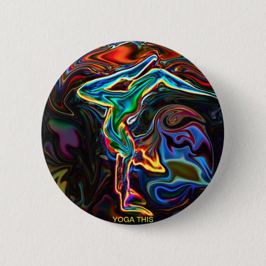 Badge Rond 5 Cm Yoga ce bouton (Devant)