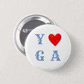 Badge Rond 5 Cm Yoga élégant (Devant & derrière)