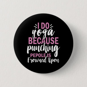 Badge Rond 5 Cm Yoga Lover   Je fais du yoga
