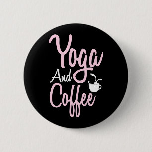 Badge Rond 5 Cm Yoga Lover   Yoga Et Café