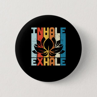 Badge Rond 5 Cm Yoga Lover | Yoga Inhale