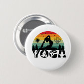 Badge Rond 5 Cm Yoga - Paix, Amour et Lumière (Devant & derrière)