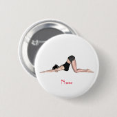 Badge Rond 5 Cm Yoga Poses Thunder_Cove (Devant & derrière)
