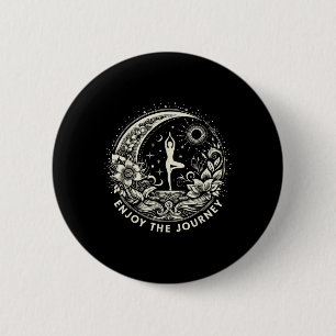 Badge Rond 5 Cm Yoga Profitez Du Voyage