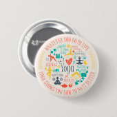 Badge Rond 5 Cm Yoga Quotes (Devant & derrière)
