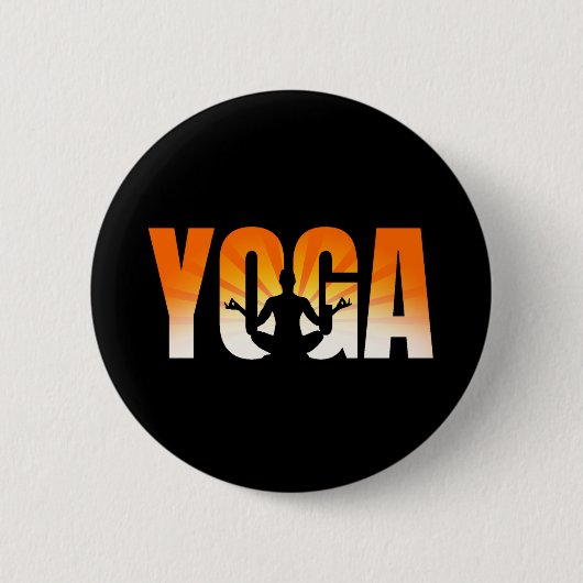Badge Rond 5 Cm Yoga Sunshine (Devant)