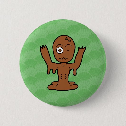 Badge Rond 5 Cm Yokai Dorotabo japonais (Devant)