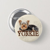 Badge Rond 5 Cm Yorkie (Devant & derrière)