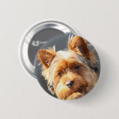 Badge Rond 5 Cm yorkie (Devant & derrière)