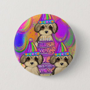 Badge Rond 5 Cm Yorkie Poo