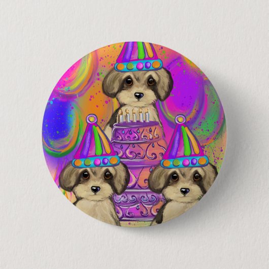 Badge Rond 5 Cm Yorkie Poo (Devant)